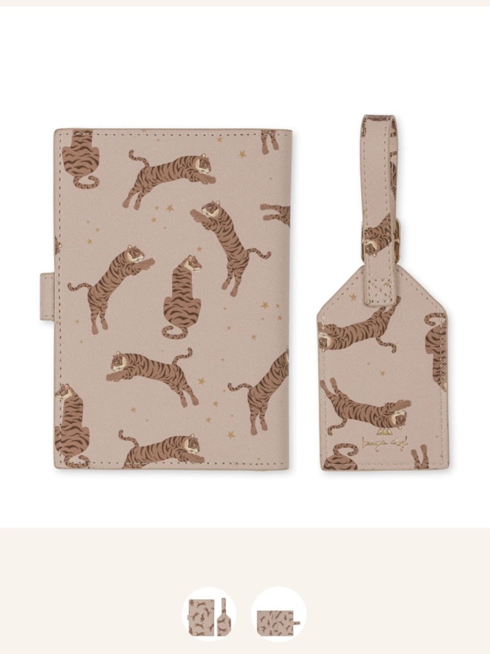 Konges Slojd Travel Set - Luggage Tag and Passport Book